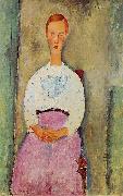 Amedeo Modigliani Jeune fille au corsage a pois Sweden oil painting artist